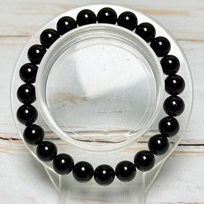 Bracelet perles rondes pierre naturelle semi précieuse