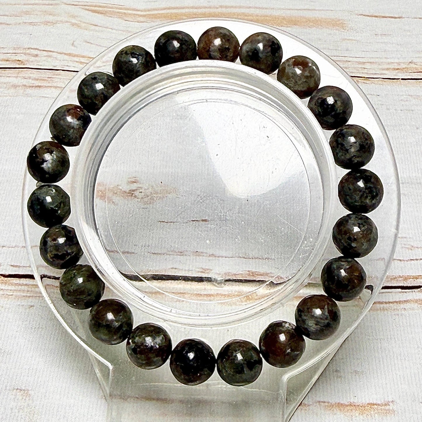 Bracelet perles rondes pierre naturelle semi précieuse