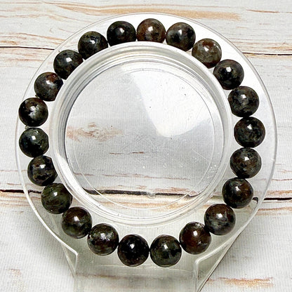Bracelet perles rondes pierre naturelle semi précieuse