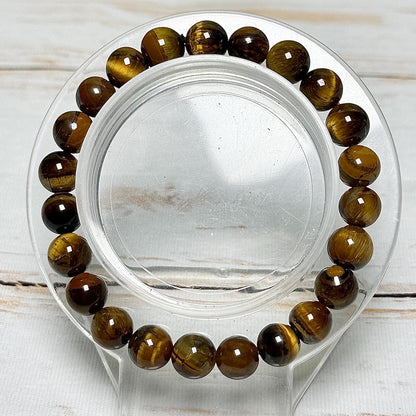 Bracelet perles rondes pierre naturelle semi précieuse