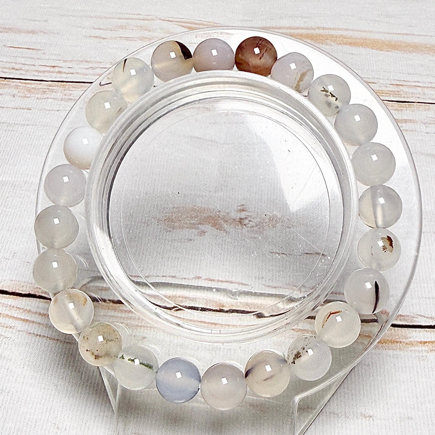Bracelet perles rondes pierre naturelle semi précieuse