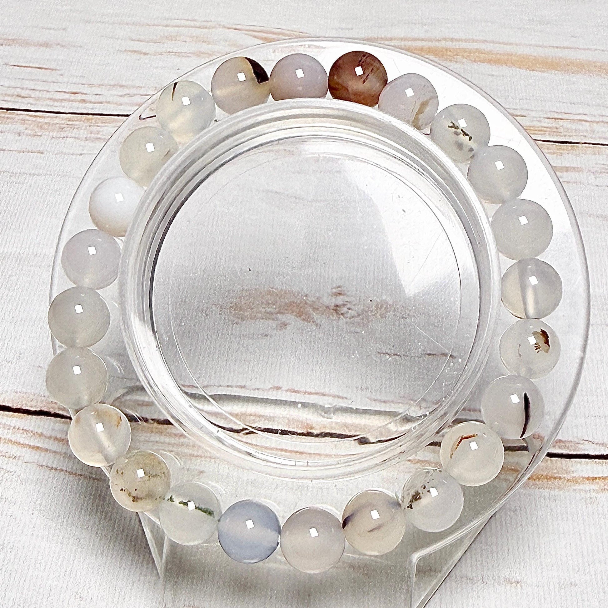 Bracelet perles rondes pierre naturelle semi précieuse