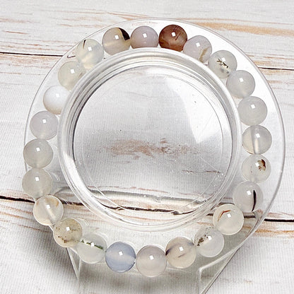 Bracelet perles rondes pierre naturelle semi précieuse