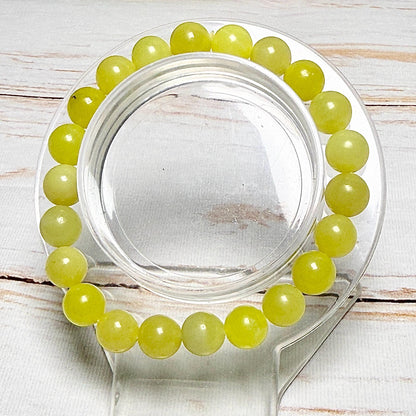 Bracelet perles rondes pierre naturelle semi précieuse