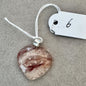 Pendentif cœur en quartz hematoide - quartz de feu pierre naturelle semi précieuse