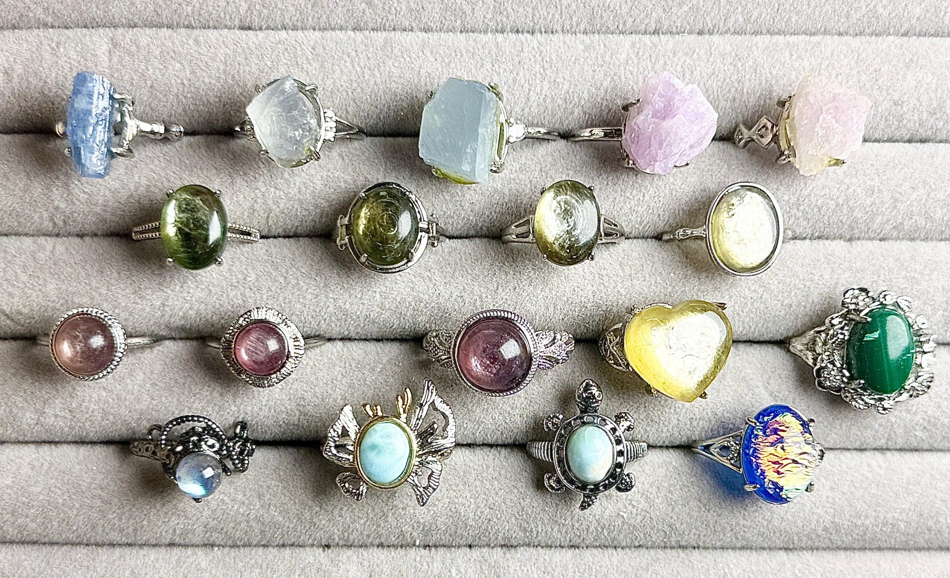 Bague pierre semi précieuse 5/7