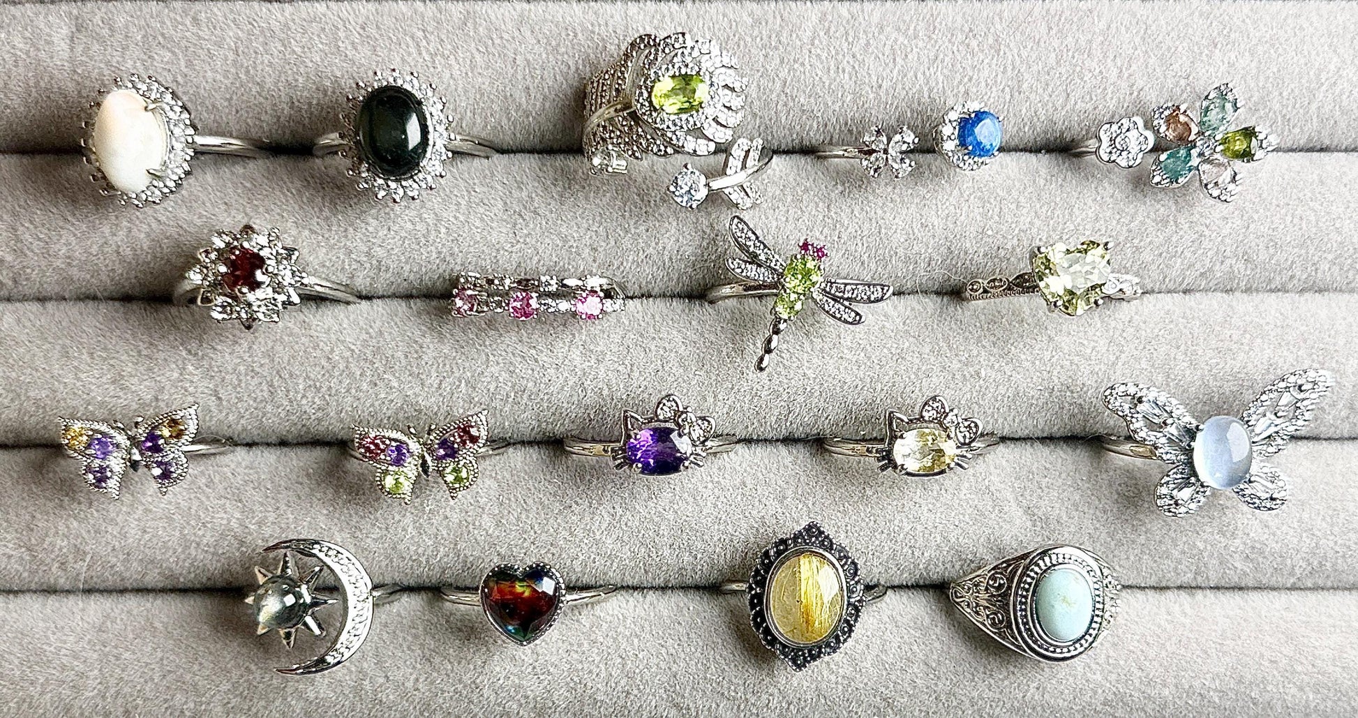 Bague pierre semi précieuse 6/7