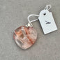 Pendentif cœur en quartz hematoide - quartz de feu pierre naturelle semi précieuse