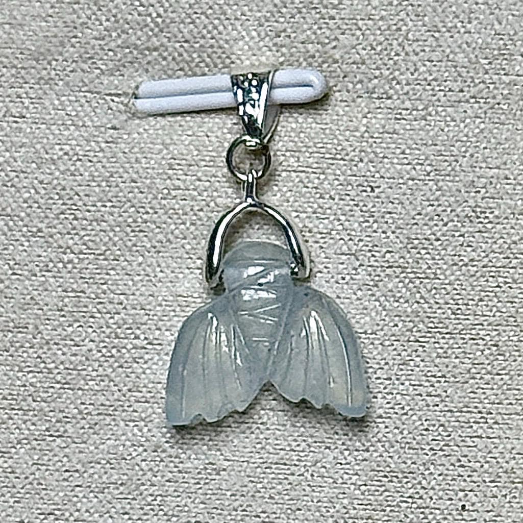 Pendentif queue de sirène en aigue marine pierre naturelle semi précieuse