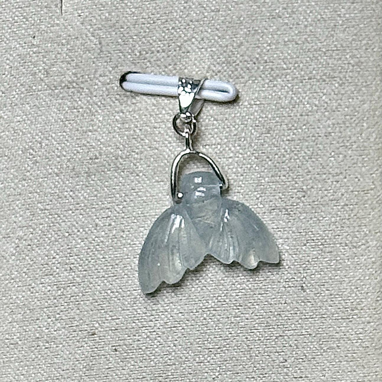 Pendentif queue de sirène en aigue marine pierre naturelle semi précieuse