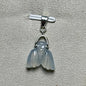 Pendentif queue de sirène en aigue marine pierre naturelle semi précieuse