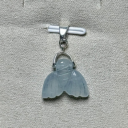 Pendentif queue de sirène en aigue marine pierre naturelle semi précieuse