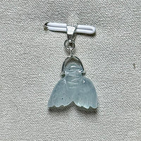 Pendentif queue de sirène en aigue marine pierre naturelle semi précieuse