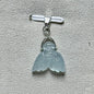 Pendentif queue de sirène en aigue marine pierre naturelle semi précieuse