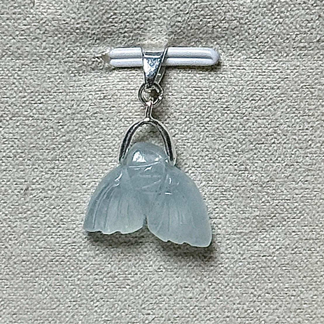 Pendentif queue de sirène en aigue marine pierre naturelle semi précieuse