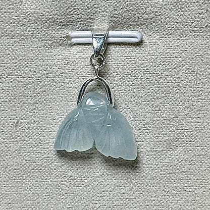 Pendentif queue de sirène en aigue marine pierre naturelle semi précieuse