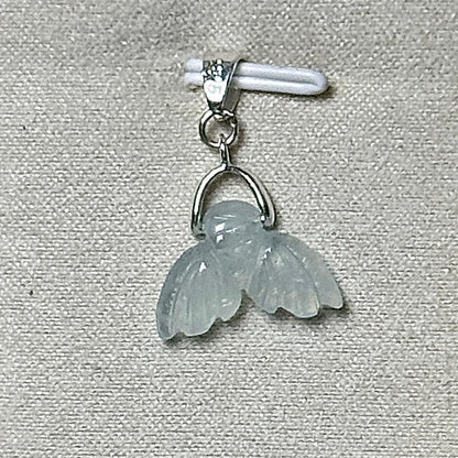 Pendentif queue de sirène en aigue marine pierre naturelle semi précieuse