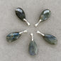 Pendentif goutte en labradorite pierre naturelle semi précieuse