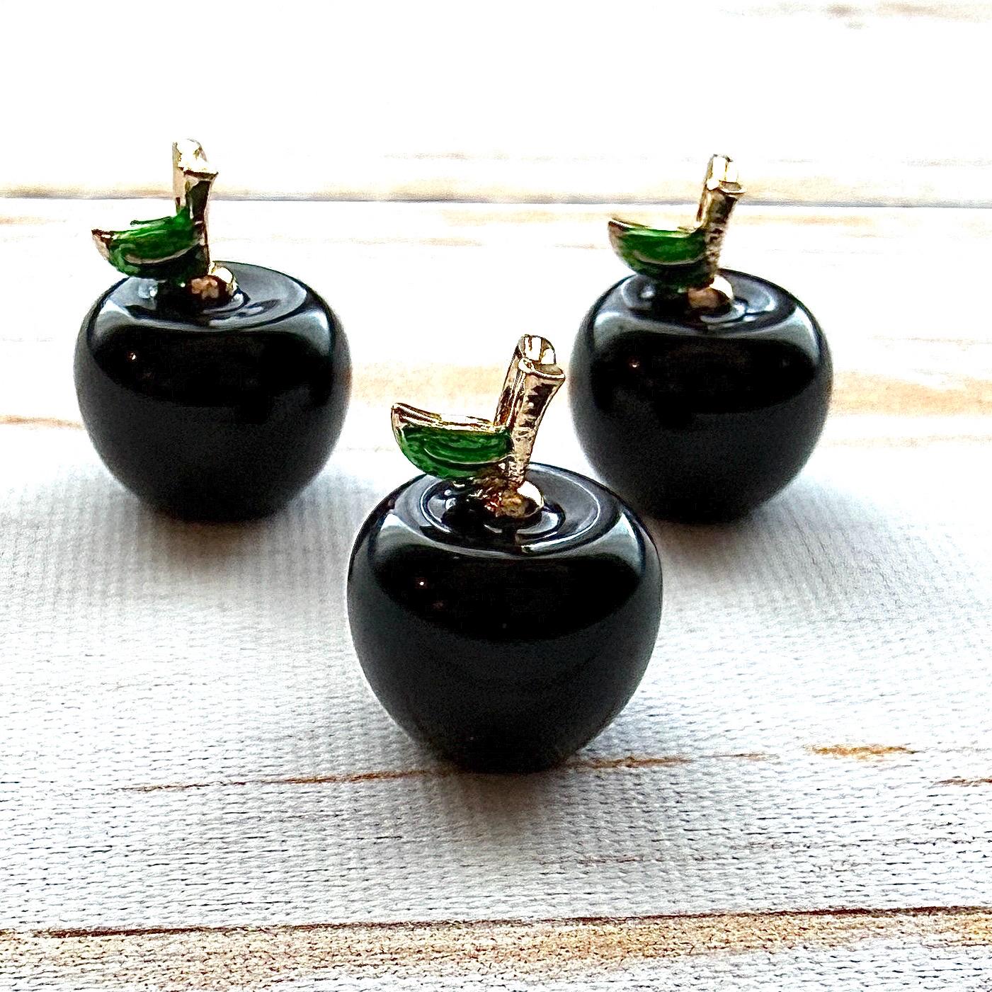 Mini pomme en pierre semi précieuses