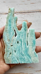 Tranche d’hemimophite bleu pierre naturelle semi précieuse
