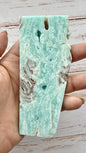Tranche d’hemimophite bleu pierre naturelle semi précieuse