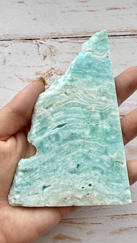 Tranche d’hemimophite bleu pierre naturelle semi précieuse