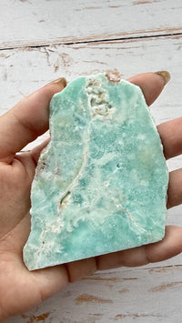 Tranche d’hemimophite bleu pierre naturelle semi précieuse