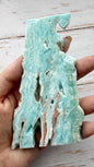 Tranche d’hemimophite bleu pierre naturelle semi précieuse