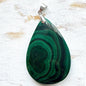 Pendentif malachite pierre semi précieuse