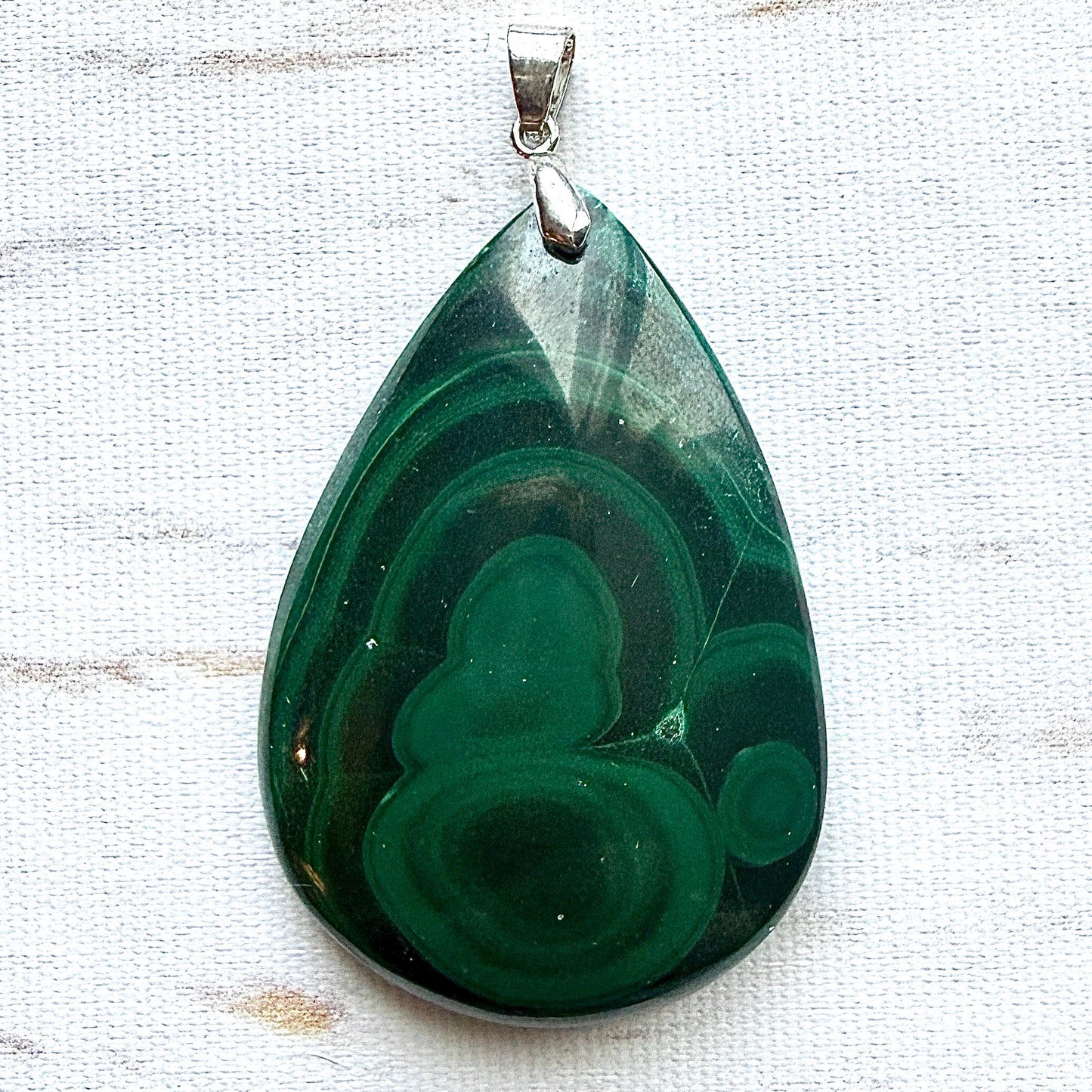 Pendentif malachite pierre semi précieuse