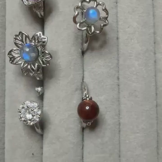 Bague anti-stress pierre naturelle semi precieuse