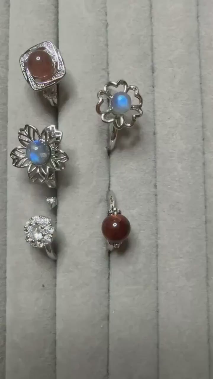 Bague anti-stress pierre naturelle semi precieuse